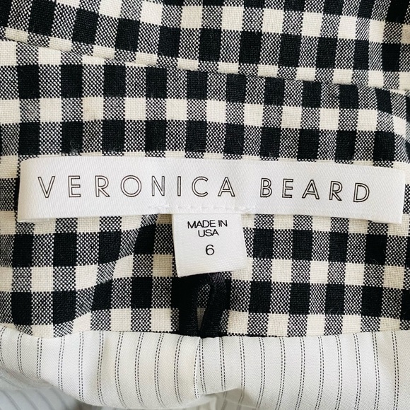 Veronica Beard Cottage Black/White Gingham Plaid Dickey Jacket Blazer size 6 - Picture 12 of 13